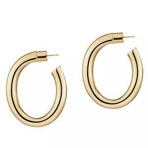 Jennifer Fisher Mini Petite Law 10K-Gold-Plated Hoops - Like New